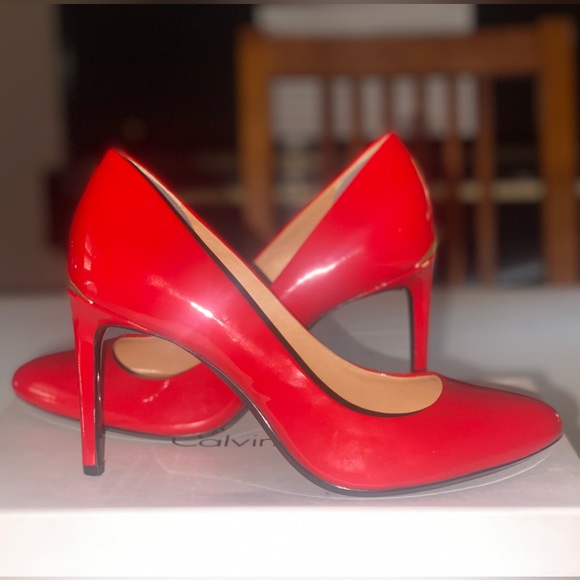 Calvin Klein Shoes - Calvin Klein Lipstick Red Heels